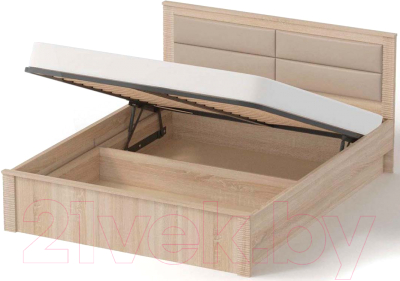 Двуспальная кровать Мебельград Элана с подъемным ортопедическим основанием 160x200