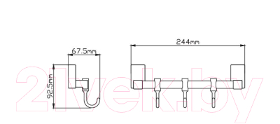 Крючок для ванной Wisent WP2715-3
