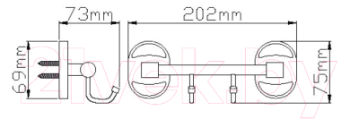 Планка для крючков Wisent WP2816-2