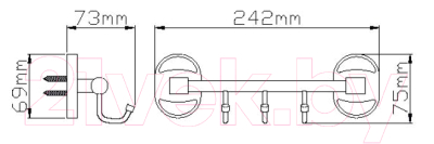 Планка для крючков Wisent WP2816-3