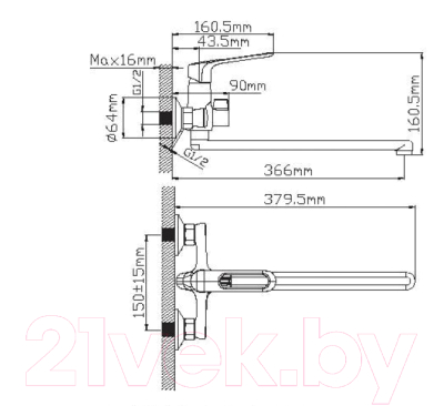 Смеситель Wisent WP22153