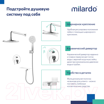 Душевая система со смесителем IDDIS Rora / RORSB02M67