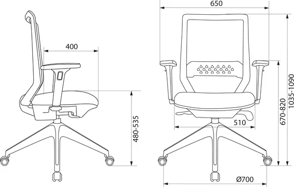 Кресло офисное Бюрократ MC-611NL