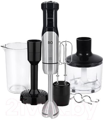 Блендер погружной BQ HB421PS (сталь/черный) - фото