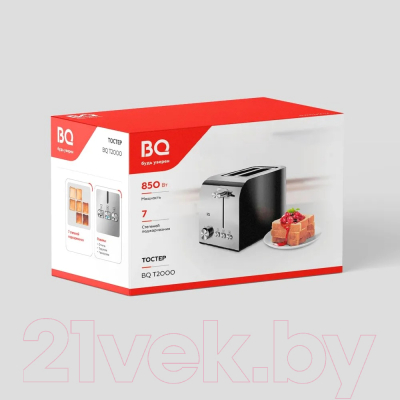 Тостер BQ T2000 (стальной/черный)