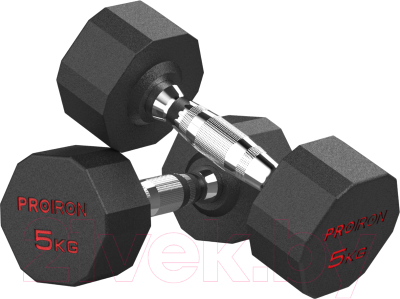 Набор гантелей Proiron Обрезиненные / Г2050ОБР - фото