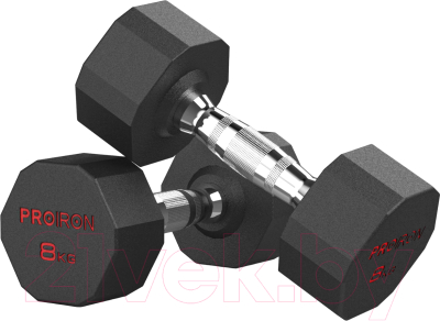 Набор гантелей Proiron Обрезиненные / Г2080ОБР - фото