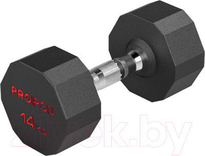 Гантель Proiron Обрезиненная / Г1140ОБР - фото
