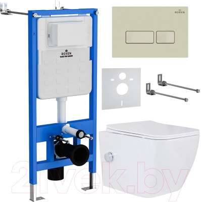 Унитаз подвесной с инсталляцией Roxen StounFix Slim 966682