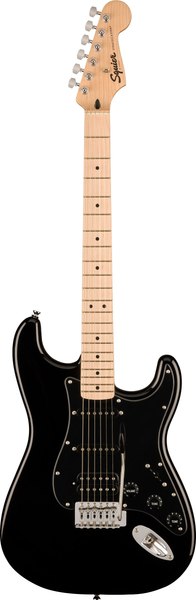 Электрогитара Fender Squier Sonic Stratocaster HSS Black  - фото