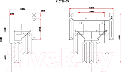 Бра Moderli Crystal / V10739-2W 