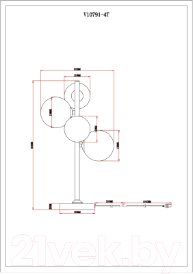 Прикроватная лампа Moderli Molly / V10791-4T