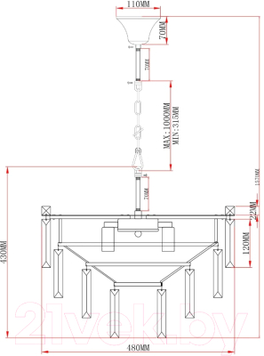 Люстра Moderli Crystal / V10738-9P