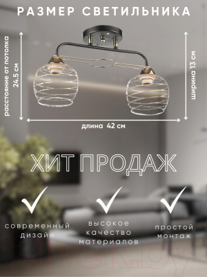 Потолочный светильник Aitin-Pro НПБ 02-2х60-101 / 6004/2