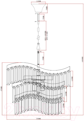 Люстра Moderli Wave / V10773-8P