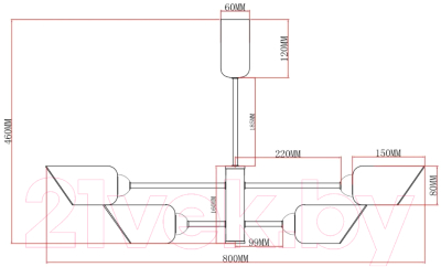 Люстра Moderli Avery / V10807-8P