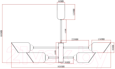 Люстра Moderli Avery / V10809-8P