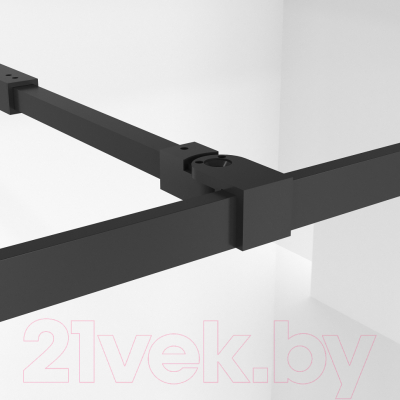 Душевая стенка Niagara NG-688-10BLACK 100x195 (черный матовый/прозрачное стекло)