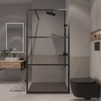 Душевая стенка Niagara NG-688-90BLACK 90x195