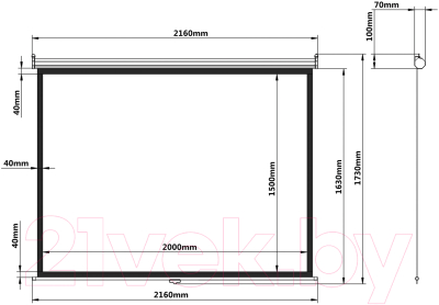 Проекционный экран Brauberg Wall / 236728