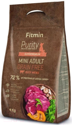 Сухой корм для собак Fitmin Purity Mini Adult Beef - фото
