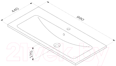 Умывальник AM.PM X-Joy M85AWCC1002WG64