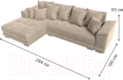 Диван угловой Лига Диванов НордСтар левый / 121105L