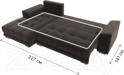 Диван угловой Лига Диванов НордСтар левый / 121109L