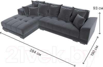 Диван угловой Лига Диванов НордСтар левый / 121110L