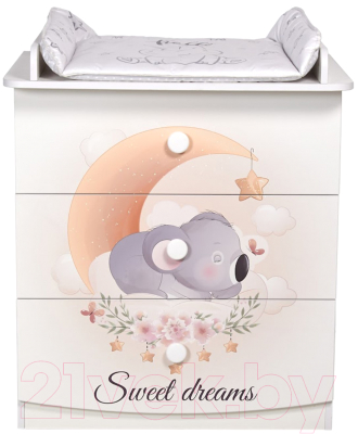 Комод пеленальный Фея 1380 Коала на облачке / 0002801.9.18 - фото