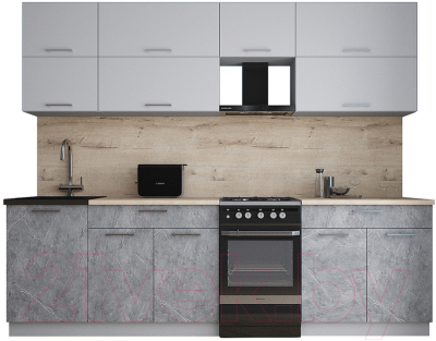 Кухонный гарнитур Интерлиния Мила Gloss 50-26 - фото