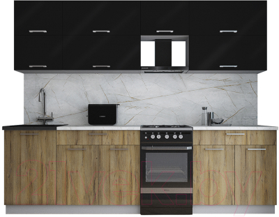 Кухонный гарнитур Интерлиния Мила Gloss 50-26 - фото