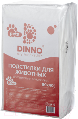 Одноразовая пеленка для животных Dr.Dinno Pets 60x40