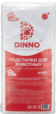 Одноразовая пеленка для животных Dr.Dinno Pets 60x90 - фото
