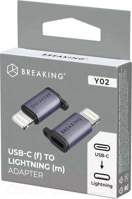 Адаптер Breaking Y02 Lightning - USB-C / 24568