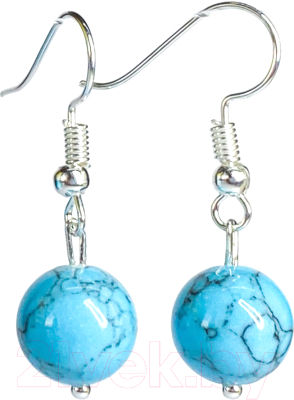 Серьги Wolves Элитная Бирюза 40812 №2 - фото