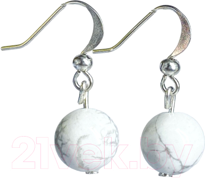 Серьги Wolves Элитный Кахолонг 40839 №1 - фото