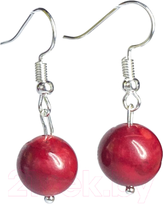 Серьги Wolves Элитный Коралл 40844 №2 - фото