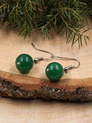 Серьги Wolves Элитный Нефрит 40864 №2