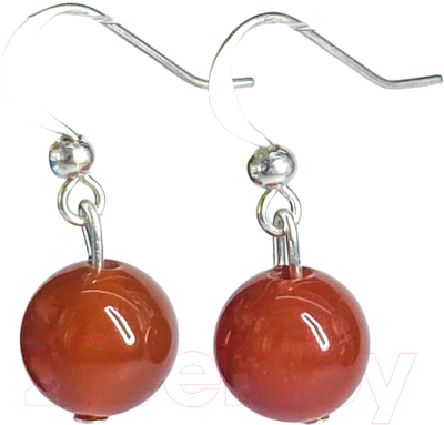 Серьги Wolves Элитный Сердолик 40887 №1 - фото