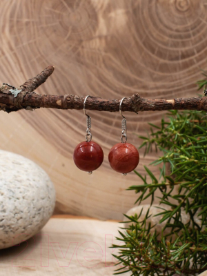 Серьги Wolves Элитная Яшма 40911 №1