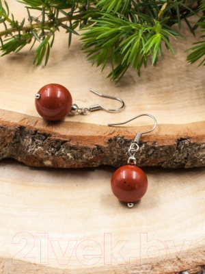 Серьги Wolves Элитная Яшма 40911 №1