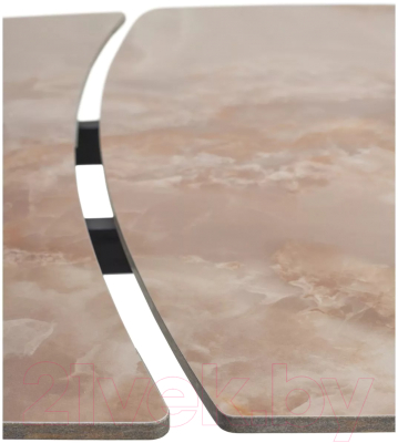 Обеденный стол M-City Balde 140 Gloss / 614M05565 (Amber Jade Solid Ceramic/Black)