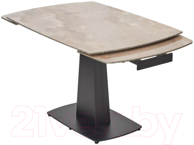 Обеденный стол M-City Balde 140 Gloss / 614M05565 (Amber Jade Solid Ceramic/Black)
