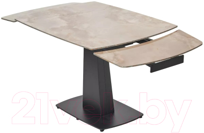 Обеденный стол M-City Balde 140 Gloss / 614M05565 (Amber Jade Solid Ceramic/Black)