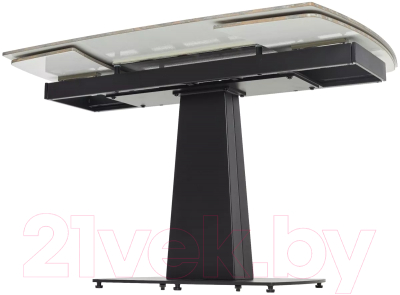 Обеденный стол M-City Balde 140 Gloss / 614M05565 (Amber Jade Solid Ceramic/Black)