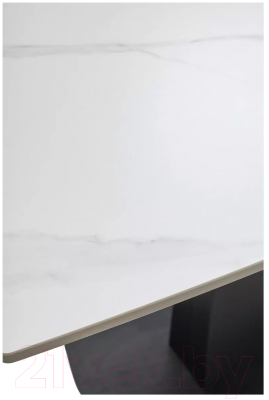 Обеденный стол M-City Balde 140 Matt / 614M05567 (White Marble Solid Ceramic/Black)