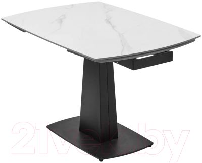 Обеденный стол M-City Balde 140 Matt / 614M05567 (White Marble Solid Ceramic/Black)