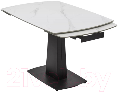 Обеденный стол M-City Balde 140 Matt / 614M05567 (White Marble Solid Ceramic/Black)