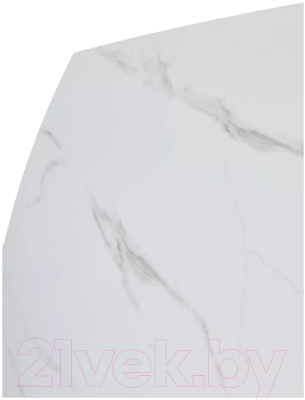 Обеденный стол M-City Balde 140 Matt / 614M05567 (White Marble Solid Ceramic/Black)